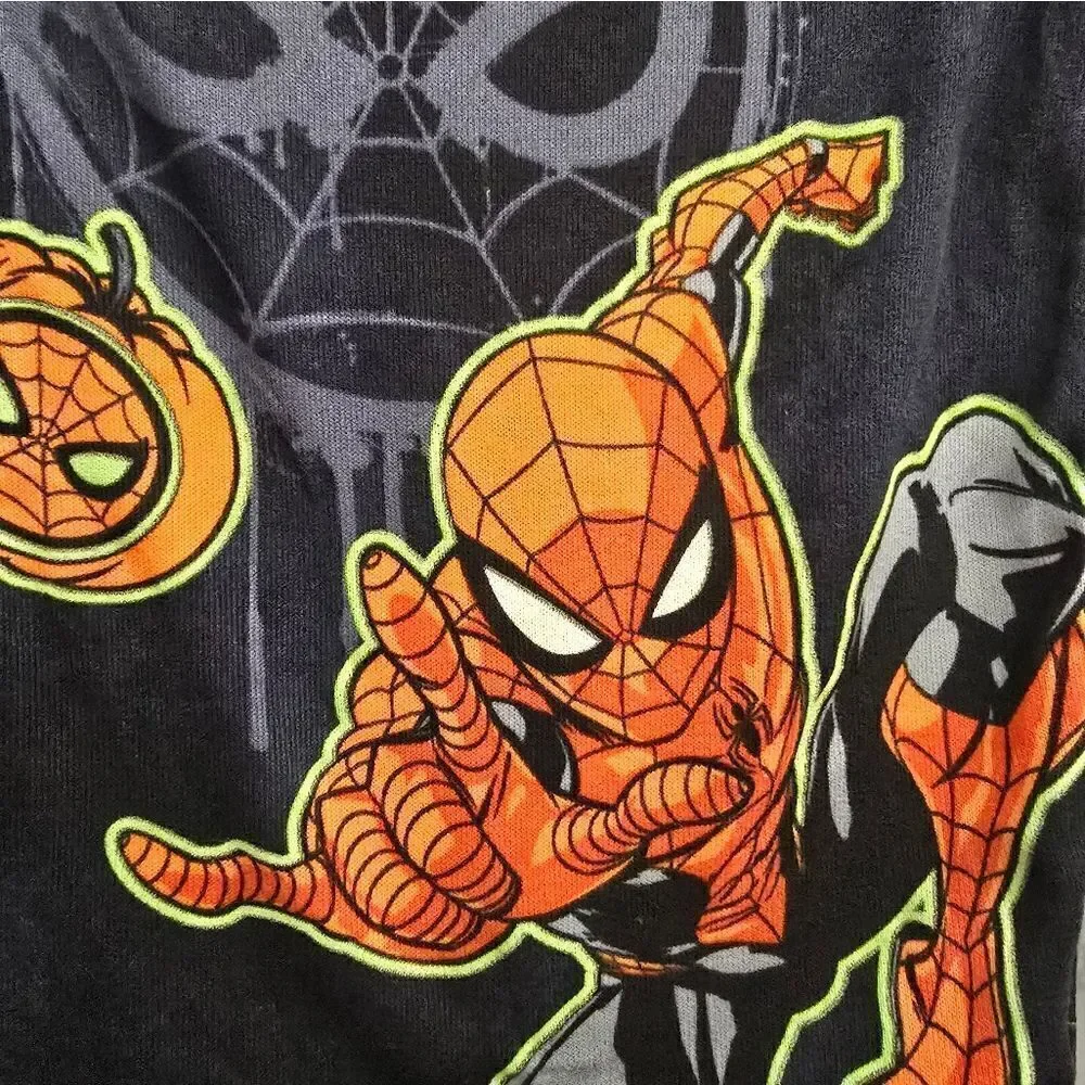 Spider-man Boy's Superhero Halloween Spidey Jack-O-Lanterns Halloween Pajama Set